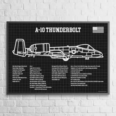A 10 Thunderbolt Blackprint Wall Poster