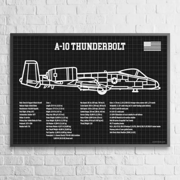 A 10 Thunderbolt Blackprint Wall Poster