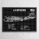 A 6 Intruder Fighter Jet Blackprint Wall Poster postershall.com