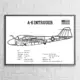 A 6 Intruder Fighter Jet Vintage Flat Wall Poster