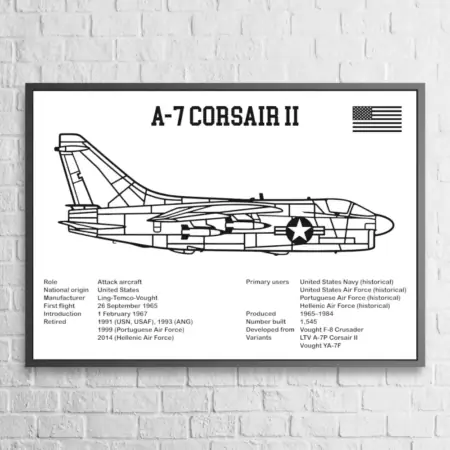 A 7 Corsair II Fighter Jet Basic Wall Poster