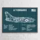 A 7 Corsair II Fighter Jet Greenprint Wall Poster