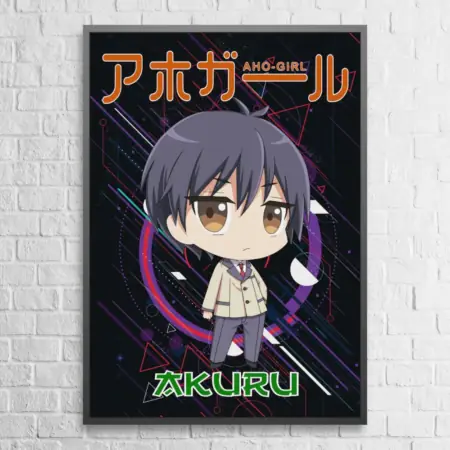 Aho Girl Chibi Akuru Akutsu Wall Poster