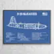 B 26 Marauder Blueprint Wall Poster