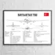 Bayraktar TB2 Military Drone Basic Wall Poster