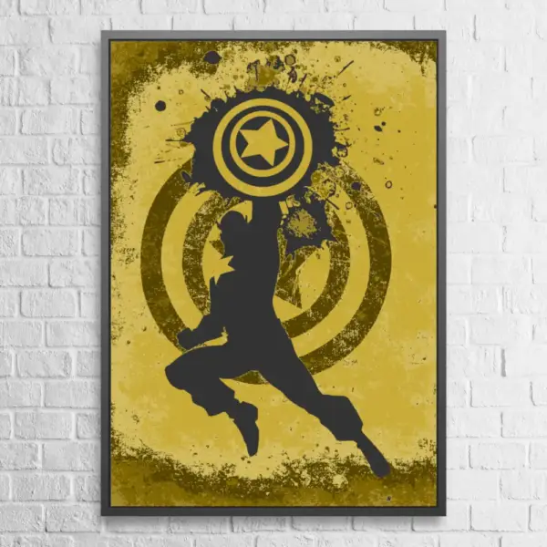 Captain America Poster Captain America Artwork Wall Poster