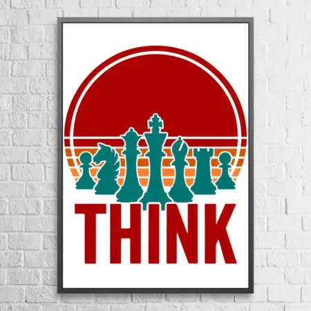 Chess Poster Think Chess Wall Poster