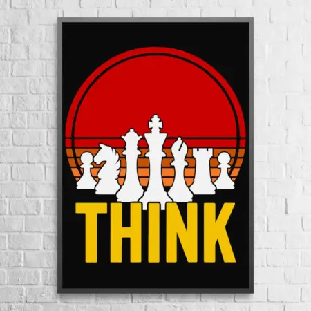 Chess Poster Think Chess Wall Poster