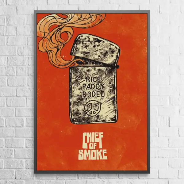 Chief Of Smoke Poster Chief Of Smoke Rice Paddy Rodeo Wall Poster