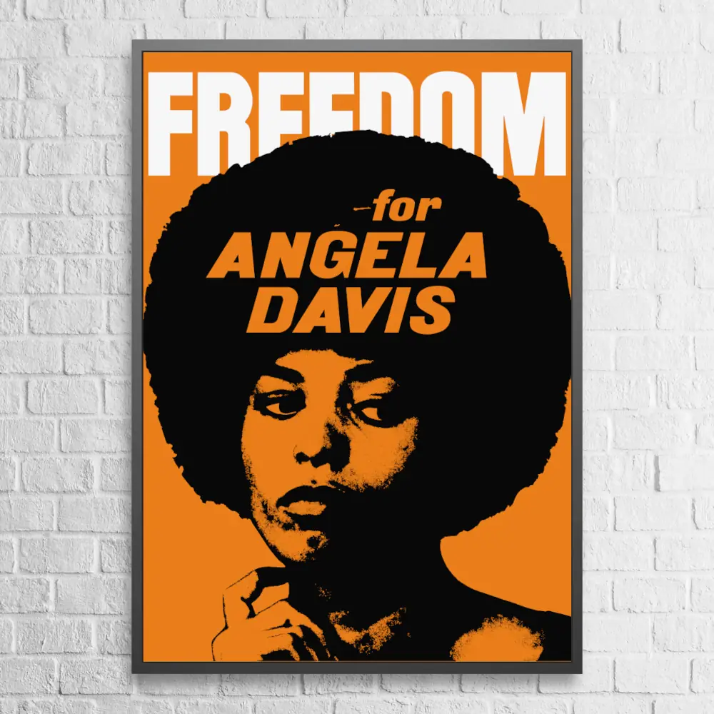 Freedom for Angela Davis Wall Poster 1970