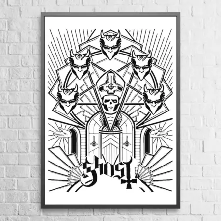 Ghost Poster Ghost Artwork Wall Poster