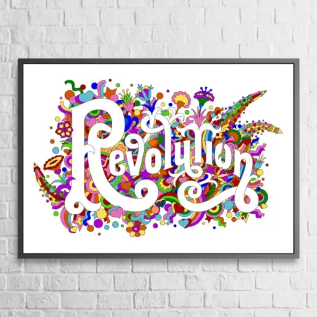 Revolution Poster Beatles Revolution Artwork Wall Poster