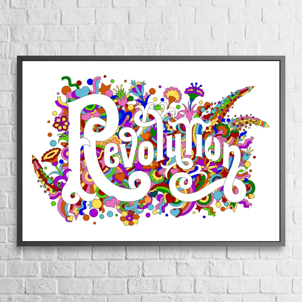 Revolution Poster Beatles Revolution Artwork Wall Poster