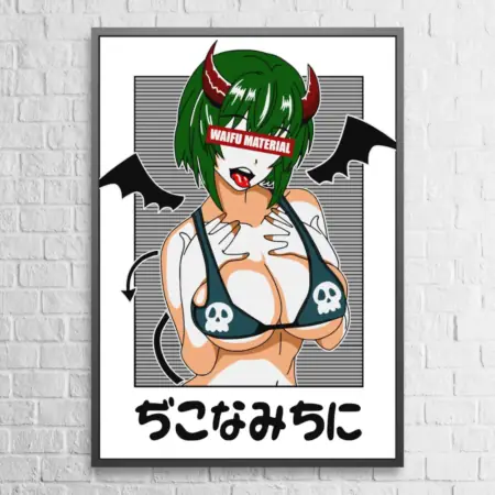 Waifu Material Poster Waifu Material Evil Girl Wall Poster