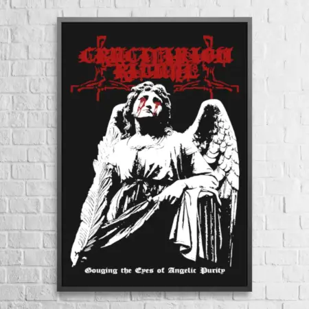 Crucifixion Ritual Gouging the Eyes of Angelic Purity Wall Poster
