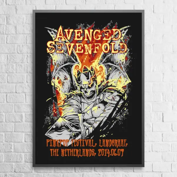 Avenged Sevenfold Pinkpop Festival Wall Poster