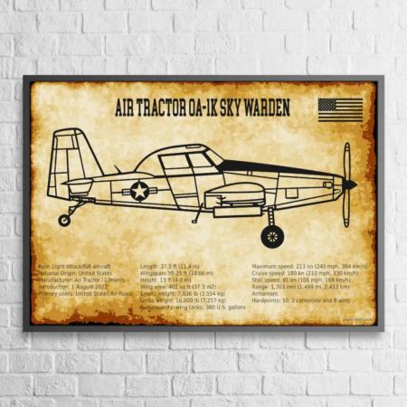 Air Tractor OA-1K Sky Warden Vintage Wall Poster