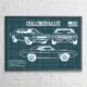 Challenger Rallye 1973 Blueprint Wall Poster
