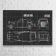 Bentley 1952 Blueprint Wall Poster