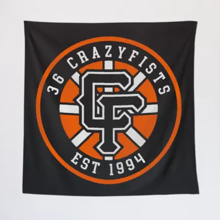 36 Crazyfists Wall Tapestry, 36 Crazyfists Logo Tapestry Wall Poster