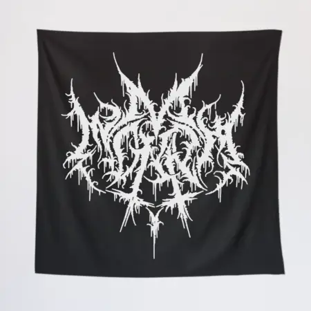 Ad Mortem Wall Tapestry, Ad Mortem Logo Tapestry Wall Poster