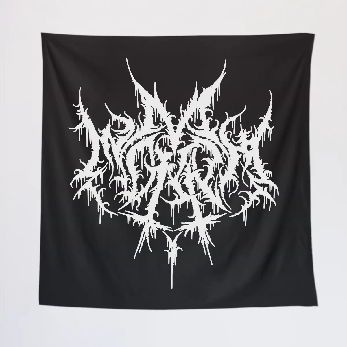Ad Mortem Wall Tapestry, Ad Mortem Logo Tapestry Wall Poster