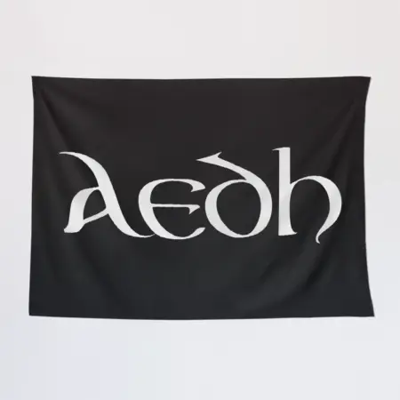 Aedh Wall Tapestry, Aedh Logo Flag Tapestry Wall Poster