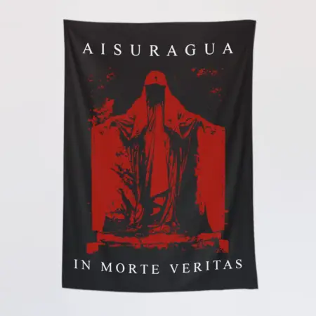 Aisuragua Wall Tapestry, In Morte Veritas Tapestry Wall Poster