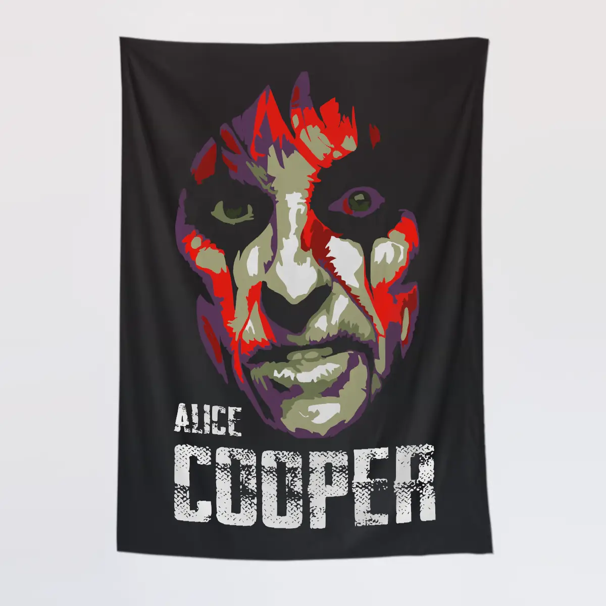 Alice Cooper Wall Tapestry, Alice Cooper Art Tapestry Wall Poster