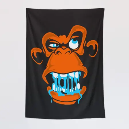 Ape Wall Tapestry, Monkey Tapestry Wall Poster