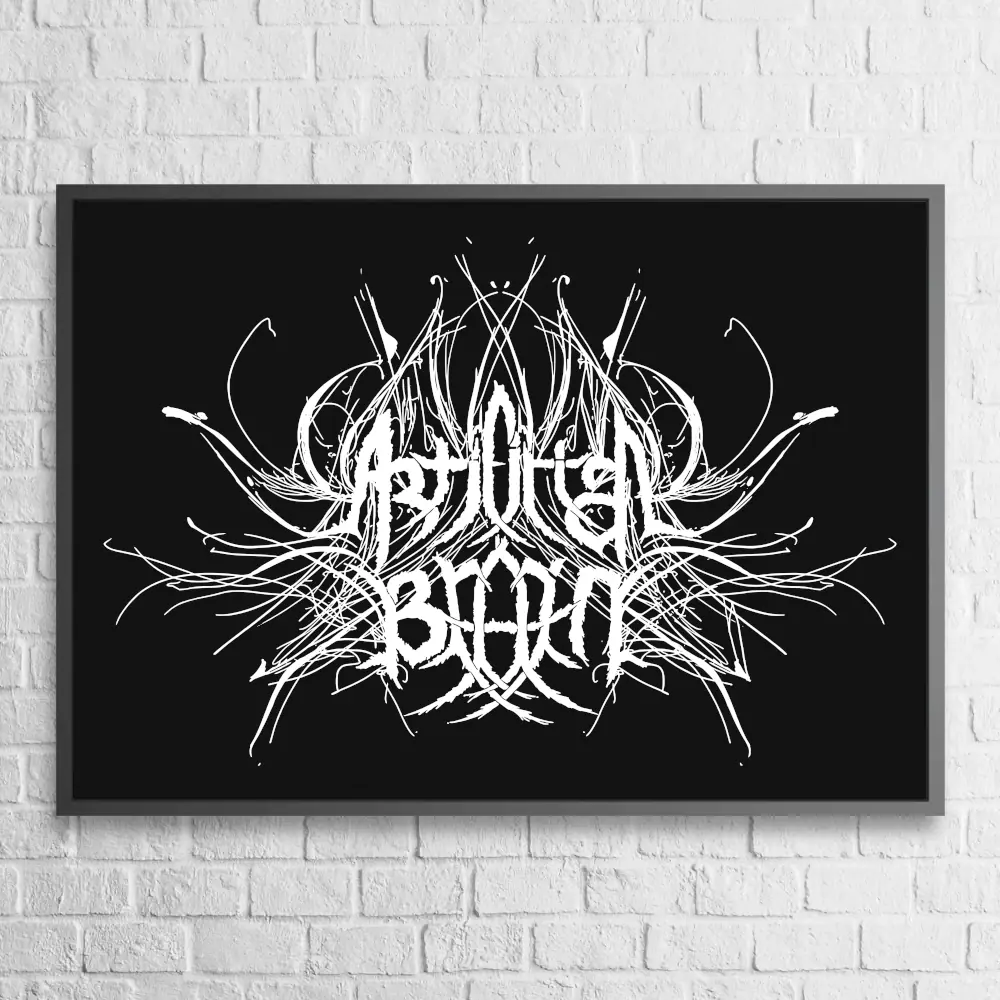 Artificial Brain Poster, Artificial Brain Logo Wall Poster
