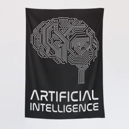 Artificial Intelligence Wall Tapestry, Artificial Intelligence Tapestry Wall Poster