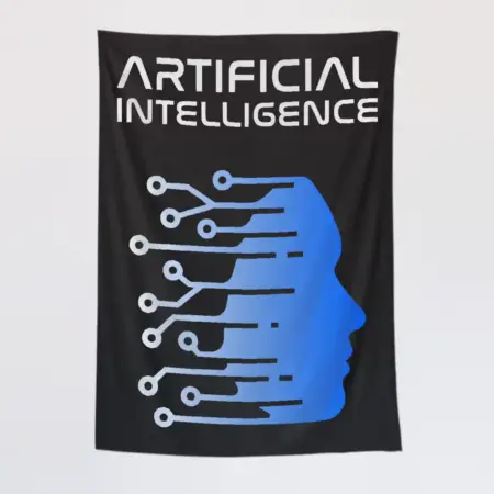 Artificial Intelligence Wall Tapestry, Artificial Intelligence Tapestry Wall Poster