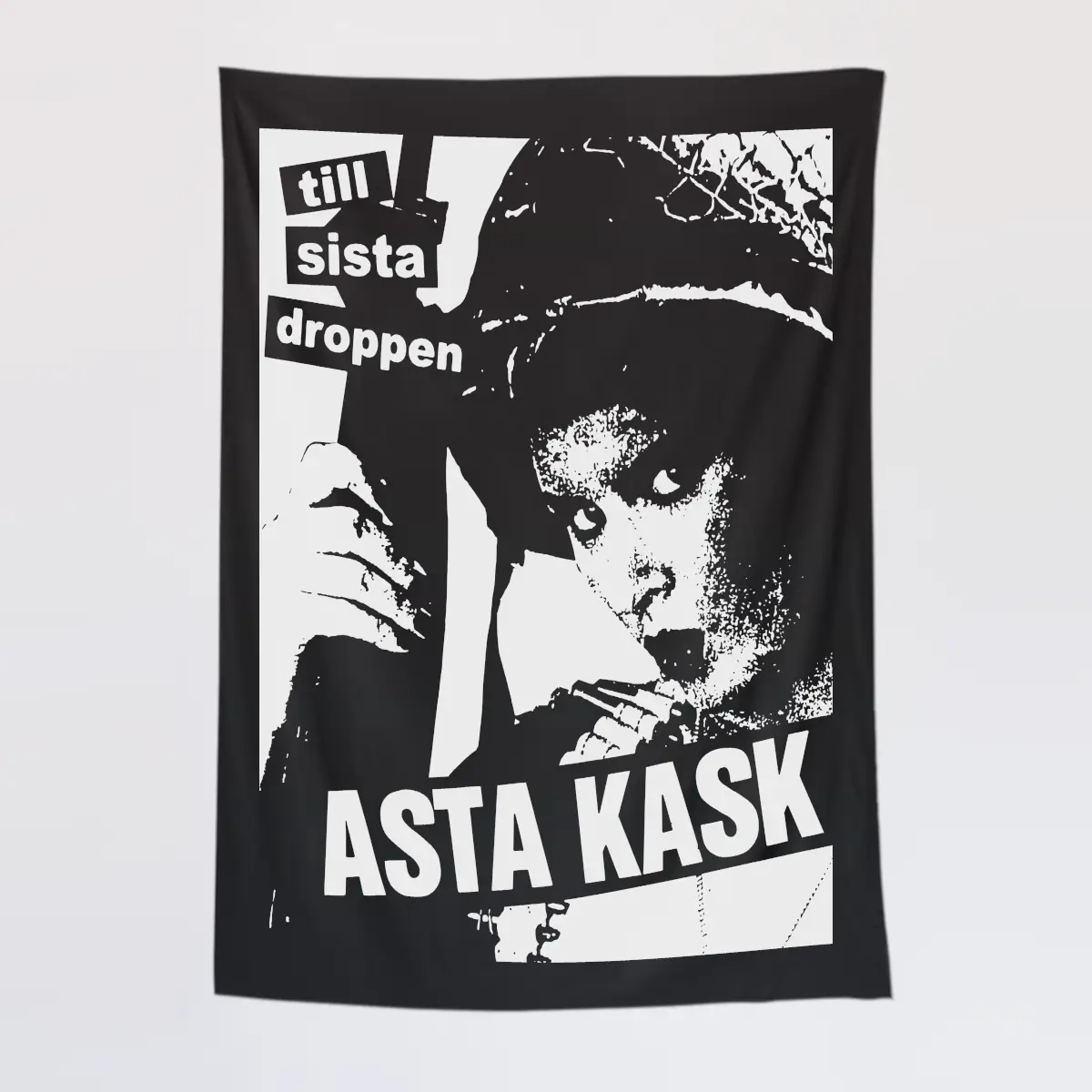 Asta Kask Wall Tapestry, Asta Kask Till Sista Droppen Tapestry Wall Poster
