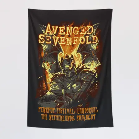 Avenged Sevenfold Wall Tapestry, Pinkpop Festival Tapestry Wall Poster