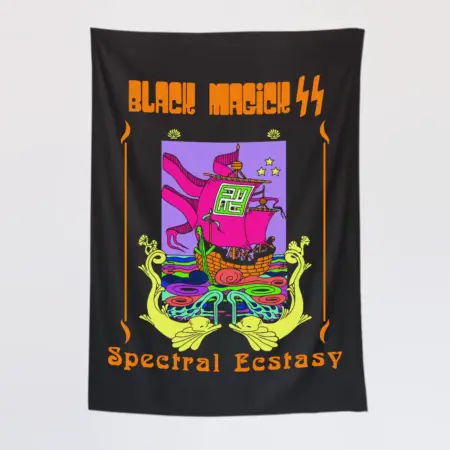 Black Magick SS Wall Tapestry, Spectral Ecstasy Tapestry Wall Poster