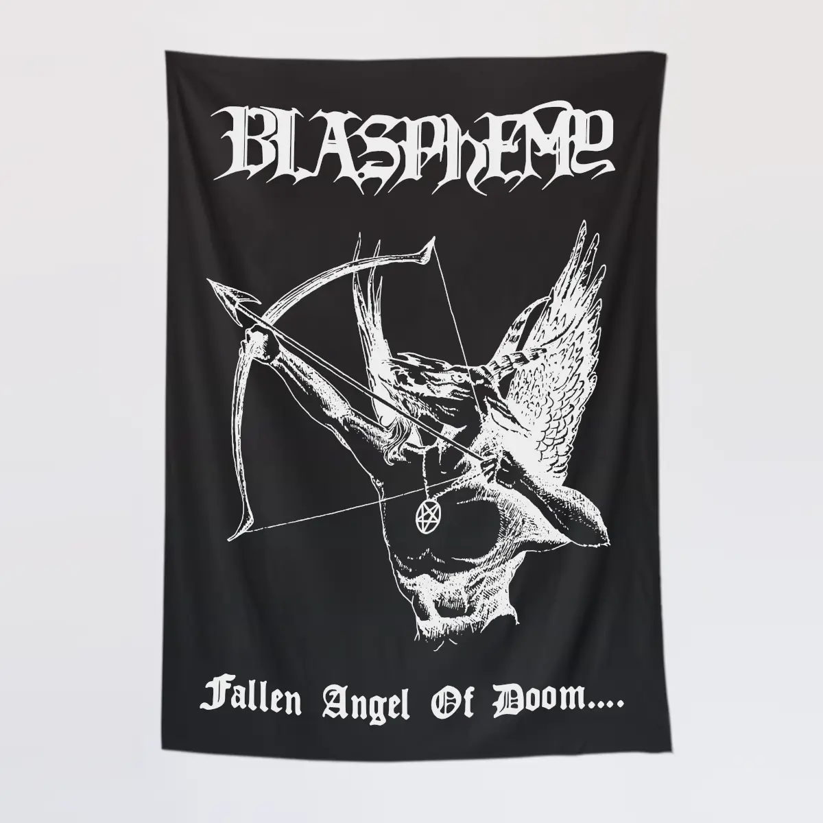 Blasphemy Tapestry, Blasphemy Fallen Angel of Doom Tapestry Wall Poster