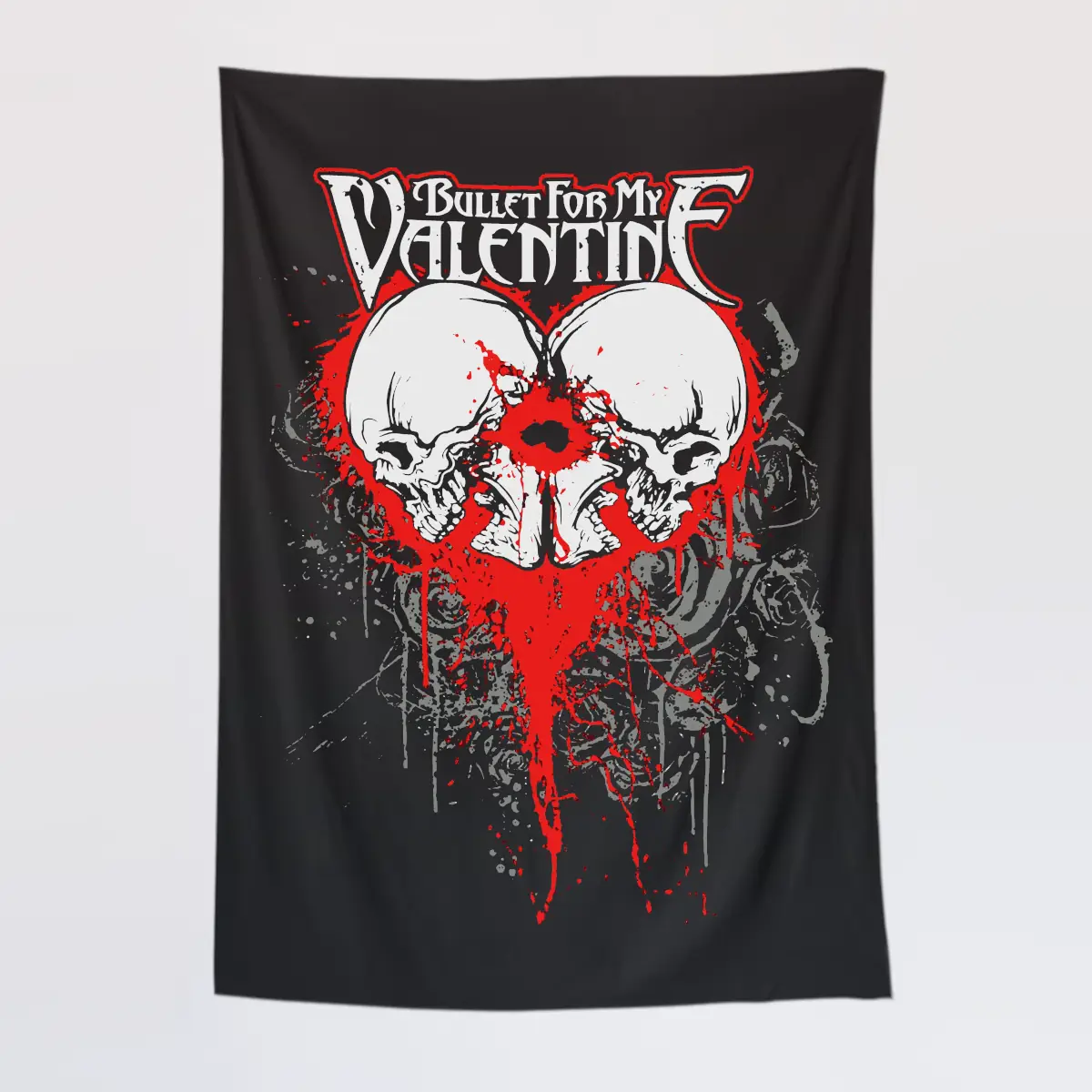 Bullet For My Valentine Wall Tapestry, Bullet For My Valentine Logo Art Tapestry Wall Poster
