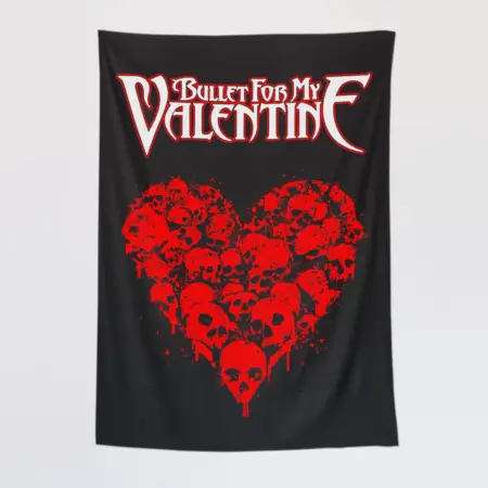 Bullet For My Valentine Wall Tapestry, Bullet For My Valentine Logo Art Tapestry Wall Poster