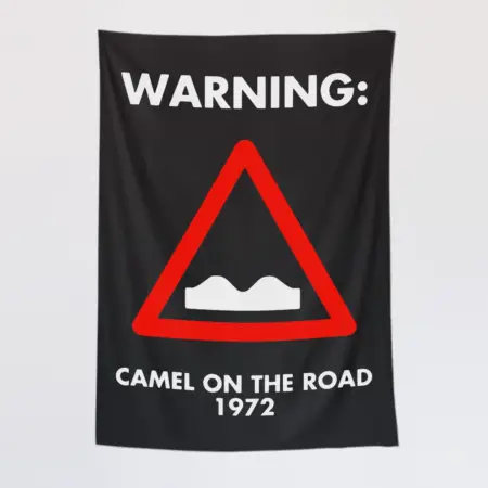 Camel Wall Tapestry, Camel On The Road Tapestry Wall Poster