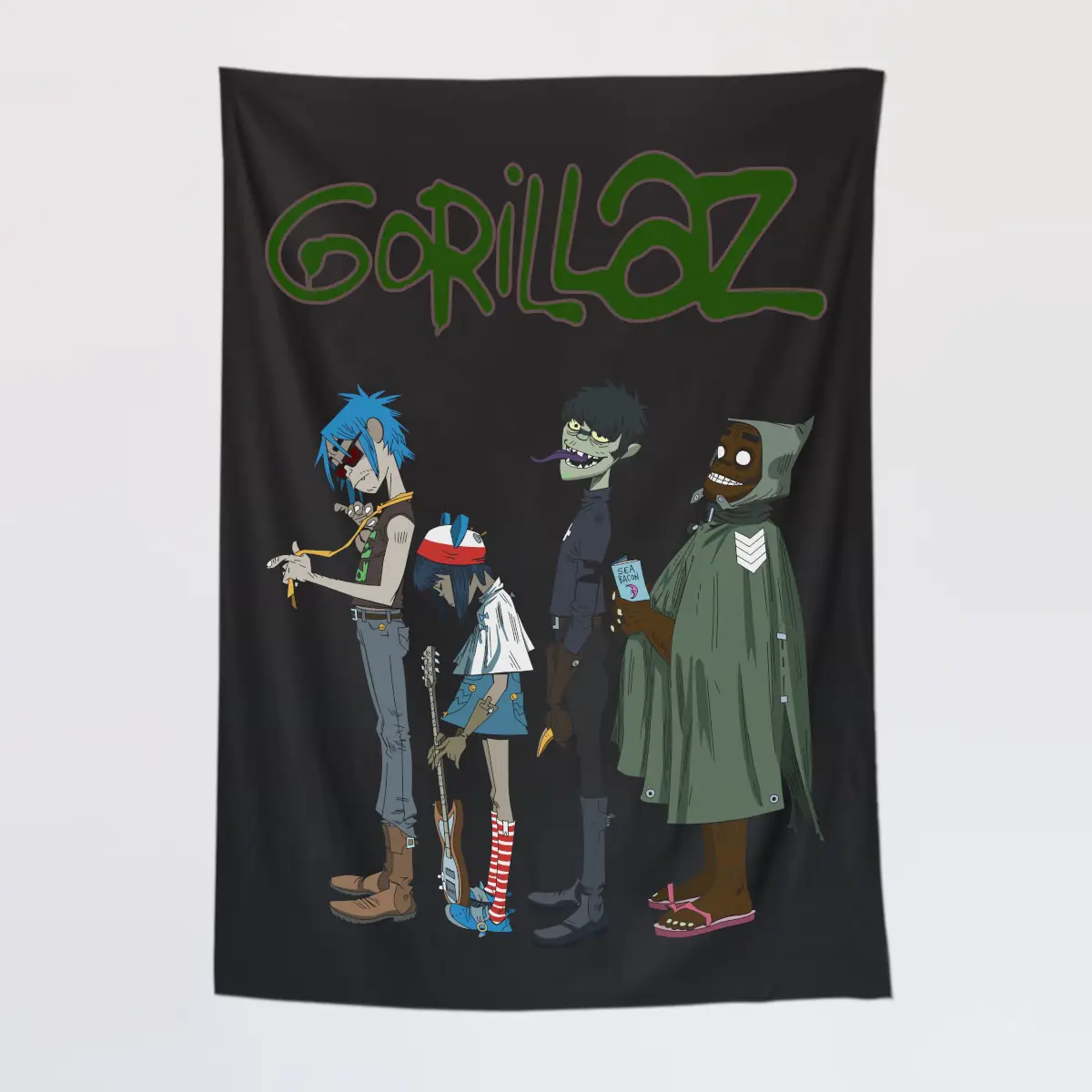 Gorillaz Tapestry, Gorillaz Artwork Tapestry Wall Poster