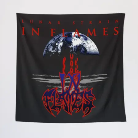 In Flames Tapestry, In Flames Lunar Strain Tapestry Wall Poster
