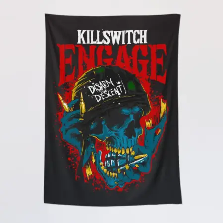 Killswitch Engage Wall Tapestry, Killswitch Engage Disarm The Descent Tapestry Wall Poster
