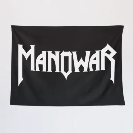 Manowar Tapestry, Manowar Logo Tapestry Wall Poster