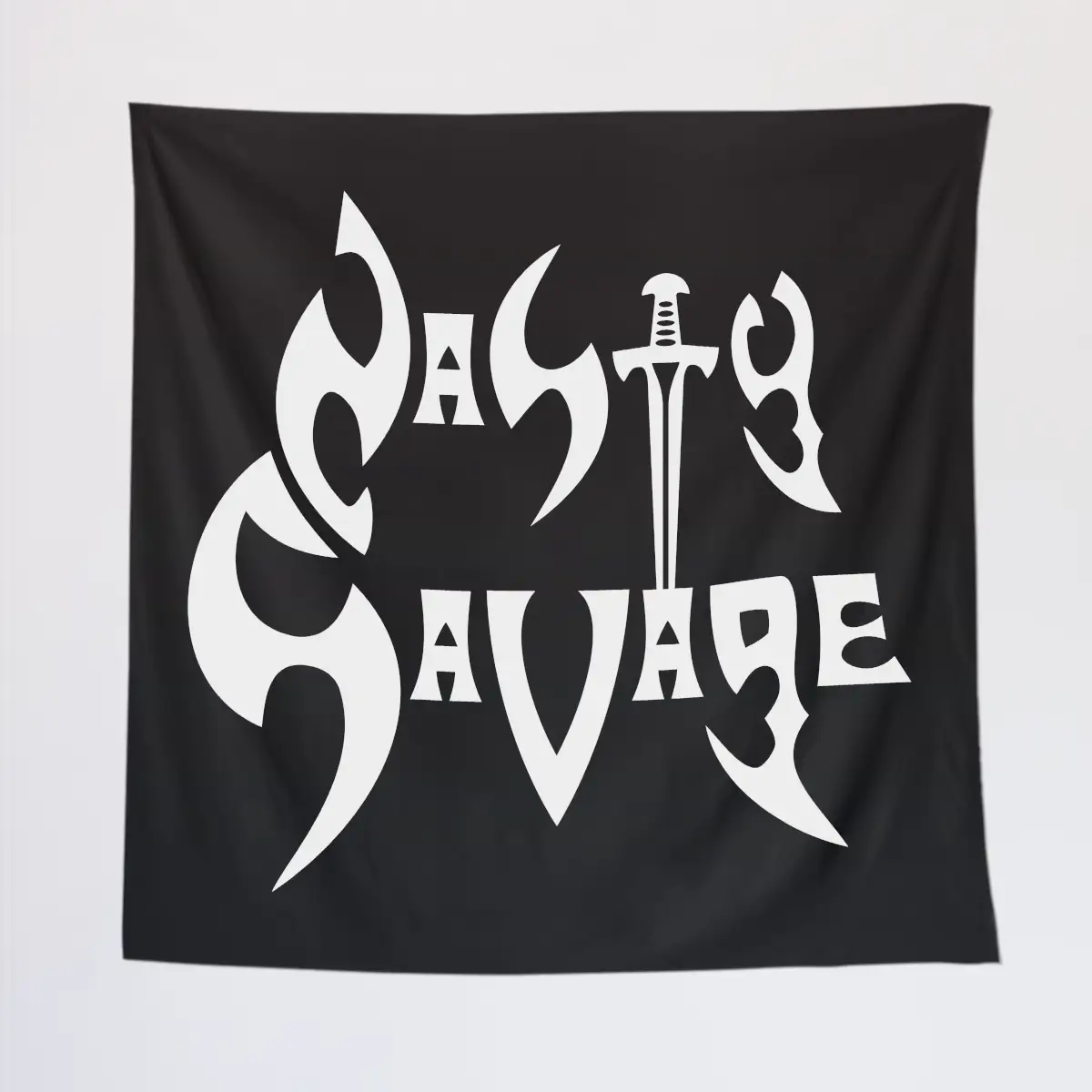 Nasty Savage Wall Tapestry, Nasty Savage Logo Tapestry Wall Poster