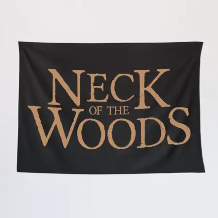 Neck of the Woods Wall Tapestry, Neck of the Woods Logo Tapestry Wall Poster
