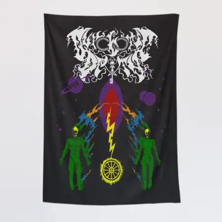 Ouroboric Deity Wall Tapestry, Calleth the Void Tapestry Wall Poster