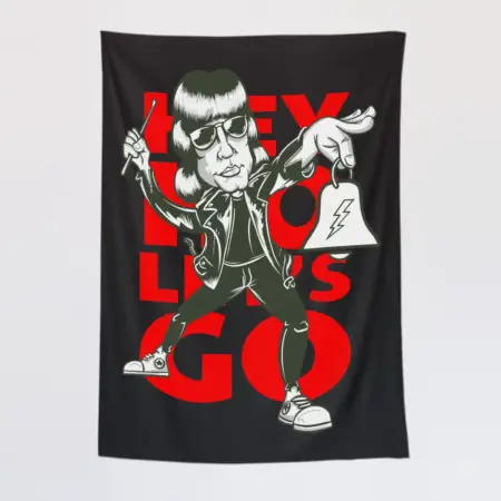 Ramones Wall Tapestry, Ramones Hey Ho, Let's Go Tapestry Wall Poster