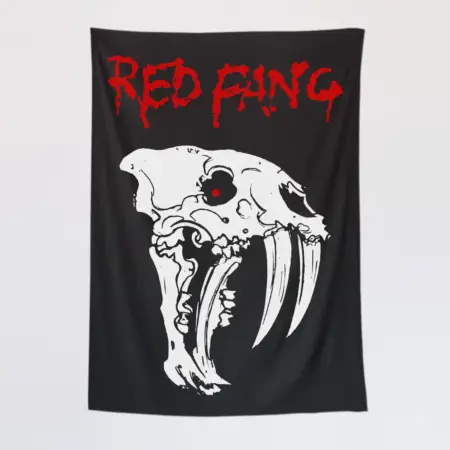 Red Fang Wall Tapestry, Red Fang Logo Tapestry Wall Poster