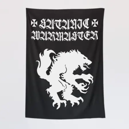 Satanic Warmaster Wall Tapestry, Satanic Warmaster Opferblut Tapestry Wall Poster